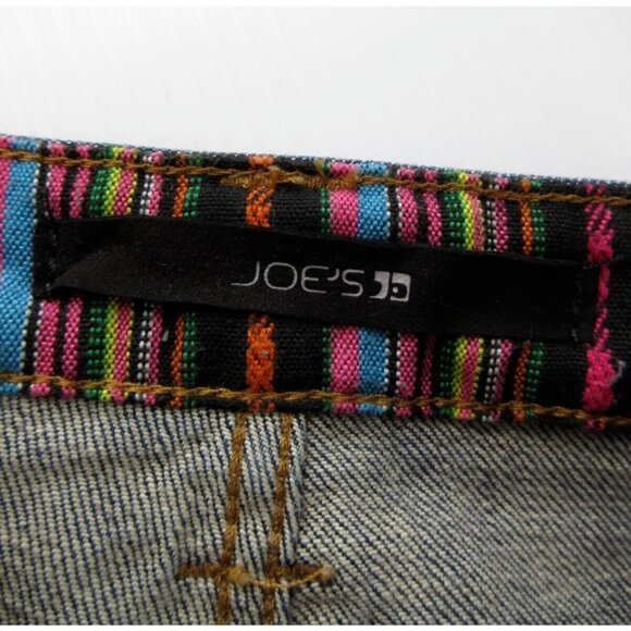 Joes Jeans Shorts 24 Cut-Off Mini Denim Stretch Logo Cuffed Lined - Picture 8 of 12